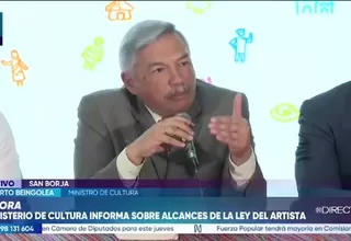 Ministro Beingolea respalda derogación de ley del Colegio de Artistas y cuestiona situación del MUNA