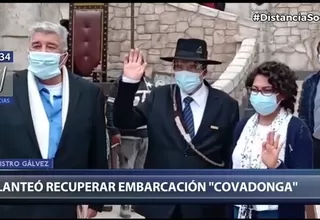 Ministro Ciro Gálvez planteó recuperar la embarcación Covadonga