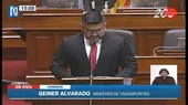 Ministro Geiner Alvarado responde a pliego interpelatorio en el Congreso - Noticias de mtc