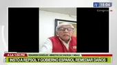 Ministro González instó a Repsol y Gobierno de España remediar daños tras derrame - Noticias de los-temerarios-del-crimen