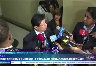 Ministro Guillermo Shinno: "Para el Ejecutivo hoy día es no extensión del REINFO"