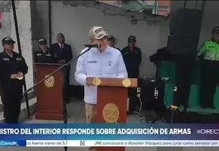 Ministro del Interior defiende compra de armas para la Policía y asegura que responde a una brecha de equipamiento