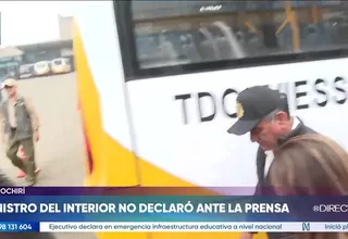 Ministro del Interior evita declarar tras rechazo de transportistas al plan Escudo de la Policía