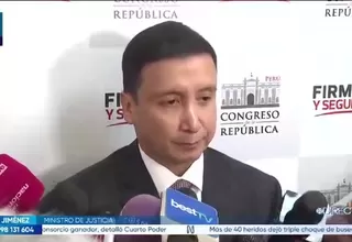 Ministro de Justicia afirma que no existe solicitud de indulto admitida para Pedro Castillo