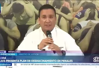 Plan de deshacinamiento en penales se extenderá hasta 2028, señala ministro de Justicia 