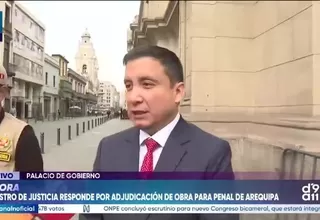 Ministro Luis Jiménez pide informe tras denuncia sobre millonaria obra en penal de Arequipa