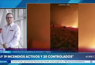 Ministro Marco Vinelli: “Hay 19 incendios forestales activos y 20 ya fueron controlados”