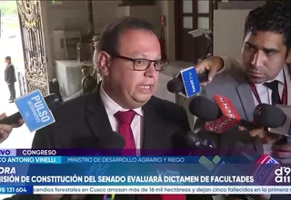 Ministro Marco Vinelli: “Nosotros venimos a exponer nuestro pedido de facultades y esperamos que puedan tomarlo en cuenta”