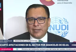 Ministro de la Producción descarta afectación por aranceles de EE.UU.