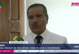 Ministro Quiroz afirma riesgo leve a moderado por influenza H3N2