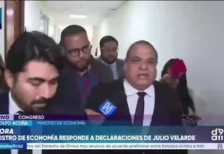 Ministro Rodolfo Acuña respondió a Julio Velarde tras sus críticas al ritmo de crecimiento de la economía peruana