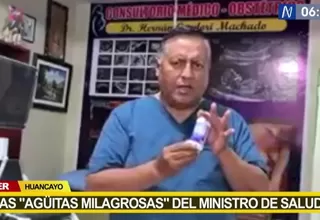 Ministro de Salud promocionaba "agua arracimada", producto sin evidencia científica