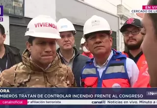 Ministro de Vivienda evalúa declarar emergencia por incendio cerca del Congreso