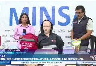 Minsa recomienda incluir botas, ponchos y monedas en la mochila de emergencia ante el fenómeno El Niño