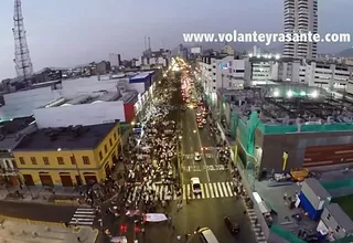 La protesta contra el Régimen Laboral Juvenil vista a través de un drone   