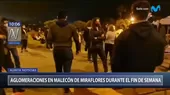 Miraflores: Aglomeración de personas en el malecón durante el fin de semana - Noticias de alertanoticias