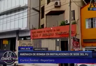 Descartan presencia de bomba en edificio del Poder Judicial en Miraflores