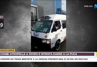 Combi atropella a joven e intenta darse a la fuga en Miraflores