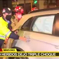 Miraflores: Cuatro heridos dejó triple choque 