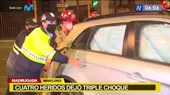 Miraflores: Cuatro heridos dejó triple choque  - Noticias de choque