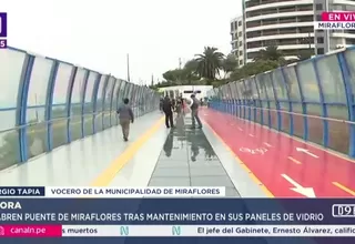 Miraflores descarta daños en vidrio del Puente de la Paz