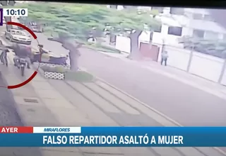 Miraflores: Falso repartidor arrebató celular a mujer