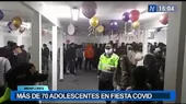 Más de 70 adolescentes fueron intervenidos en una fiesta COVID-19 en Miraflores - Noticias de fiesta