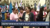 'Con mis hijos no te metas': colectivo realiza marcha en Plaza San Martín - Noticias de metas