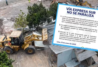 MML denunció a juez que ordenó paralizar Vía Expresa Sur