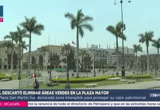 MML: Reggiardo descarta remover jardines y palmeras de Plaza Mayor de Lima