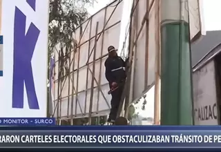 Surco: municipalidad retiró paneles que dificultaban el tránsito peatonal