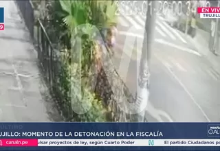 Momento de la detonación en la Fiscalía de Trujillo