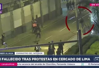 Momento exacto donde la persona dispara a joven durante protesta