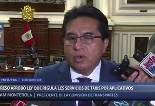 Monterola sobre taxis por aplicativo: Ley garantizará seguridad de usuarios