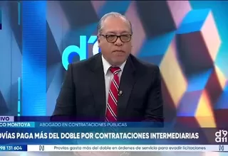 Montoya advierte irregularidades en contrataciones de Provías y pide investigación de Contraloría