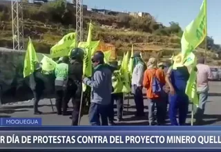 Moquegua: tercer día de protestas contra proyecto minero Quellaveco