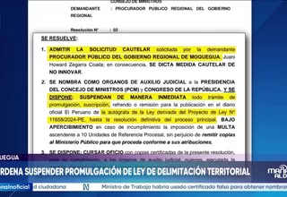 Moquegua y Tacna: ordenan suspender promulgación sobre límites