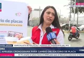 MTC: Cambio de placas vehiculares inicia este 1 de junio