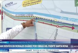 MTC inicia desvíos en Morales Duárez por obras del puente Santa Rosa