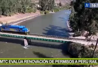 El MTC evalúa renovación de permisos a la empresa Perú Rail