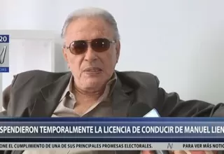 MTC suspende temporalmente licencia de conducir de Manuel Liendo Rázuri