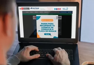 Sutrán habilitó web para recuperar licencia de conducir y placas de rodaje