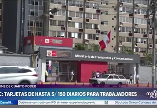 Ministerio de Transportes: Tarjetas de hasta S/ 150 diarios para trabajadores