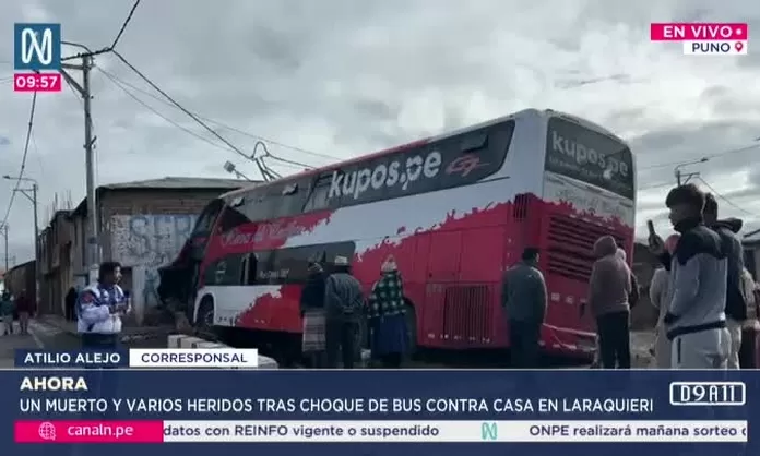 Un muerto y varios heridos tras choque de bus contra casa en Laraquieri ...