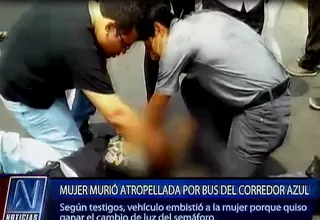 Mujer murió atropellada por un bus del corredor azul