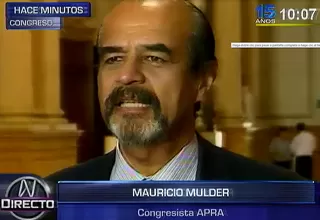 Mulder ante comentario de Humala: Debe tranquilizarse y tomar valeriana