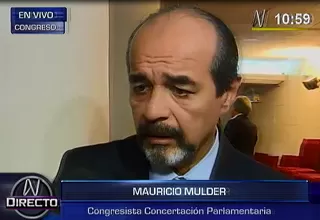 Mulder: "Humala tiene pánico de que salgan las corruptelas de su gobierno"