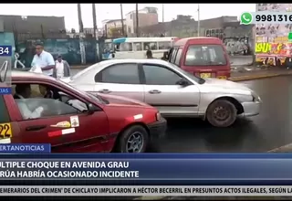 Múltiple choque se reporta en la avenida Grau