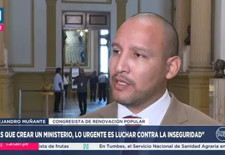 Muñante critica creación del Ministerio de Infraestructura