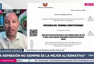 Alejandro Muñante: TC le da la espalda a las víctimas con fallo sobre menores infractores